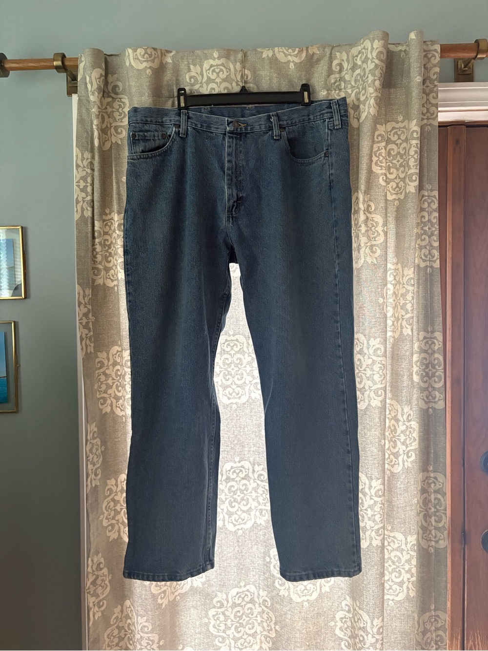 Wrangler Men's Dark Blue Straight Jeans